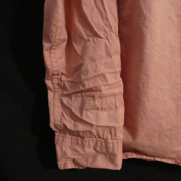 JOE FRESH medium Pink Button-Up Shirt With Shoulder & Sleeve Roll Tabs & Pockets - Picture 13 of 15